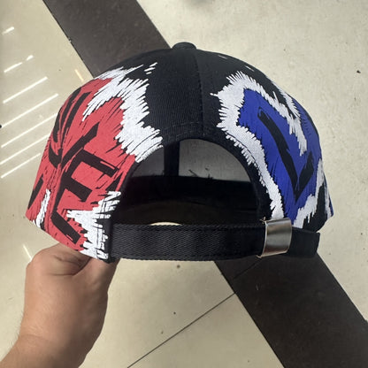 Gorra de béisbol deportiva transpirable de algodón con letras de grafiti