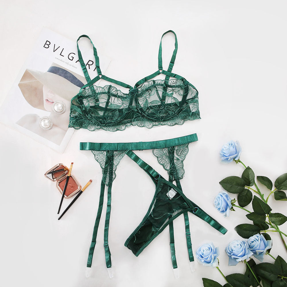 Women's Lace Perspective Sexy Eyelashes Erotic Suit