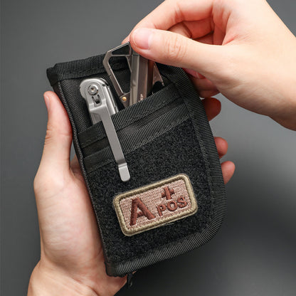 Bolsa de almacenamiento portátil multiusos para herramientas EDC, minitarjetero diario portátil