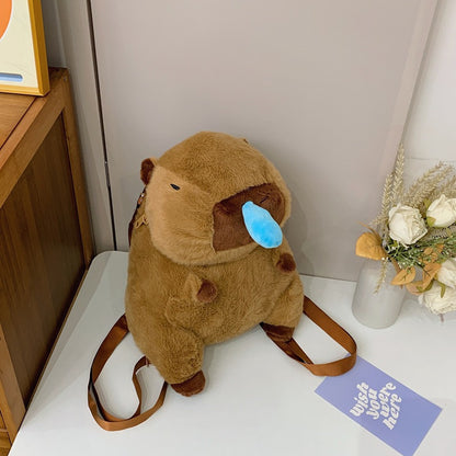 Capybara Rucksack Plüschtier Kreativer Rucksack