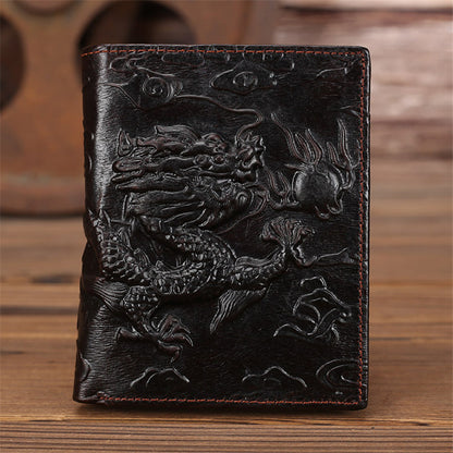 Retro Handgemachte Brieftasche männer Brieftasche Kurze Chinesische Limelight Schicht