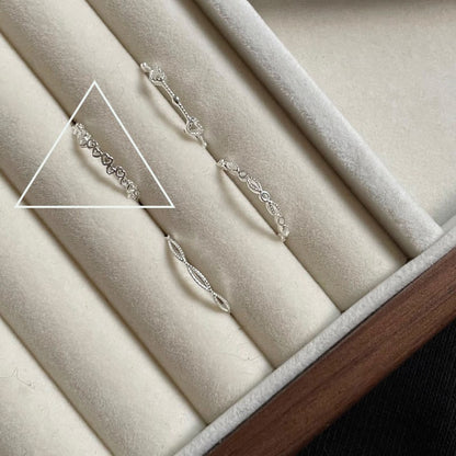 Anillo ajustable con forma de corazón para mujer