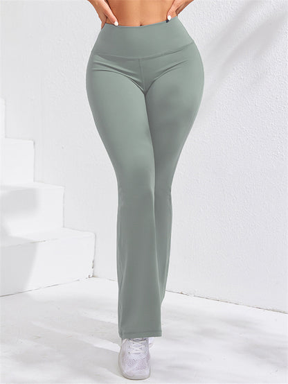 Women's Solid Color Casual High Waist Hip Lift Yoga Pants