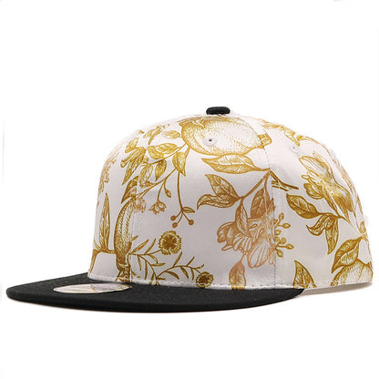 Flat-Top-Cap mit Sonnenschutz-Straßendruck