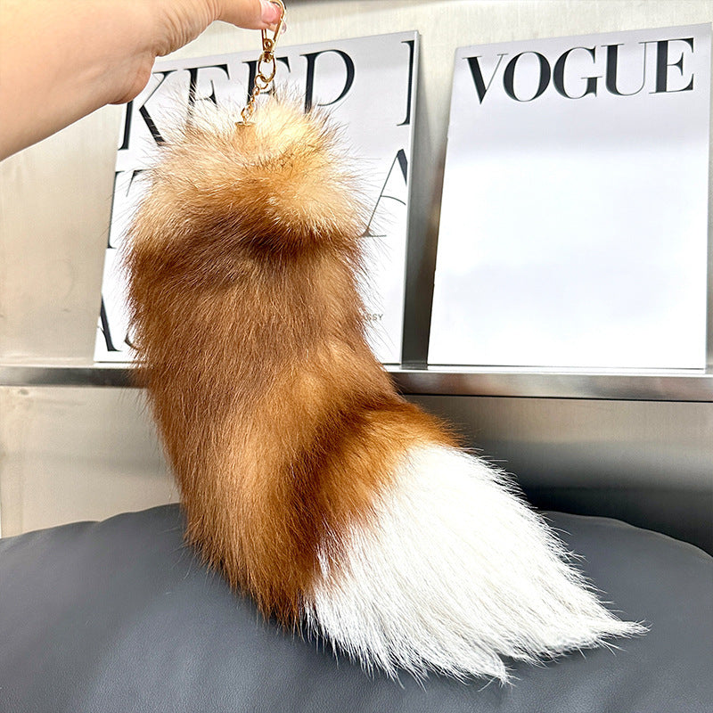 Personalized Plush Fox Tail Pendant Bag Hanging Ornaments