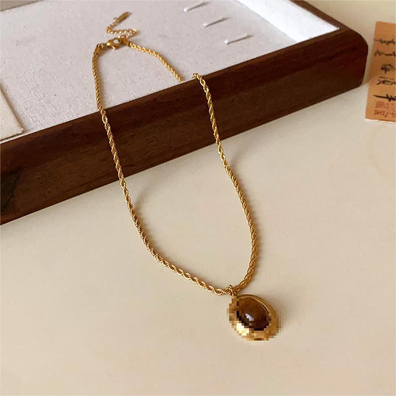 Sun Pendant Stainless Steel Necklace