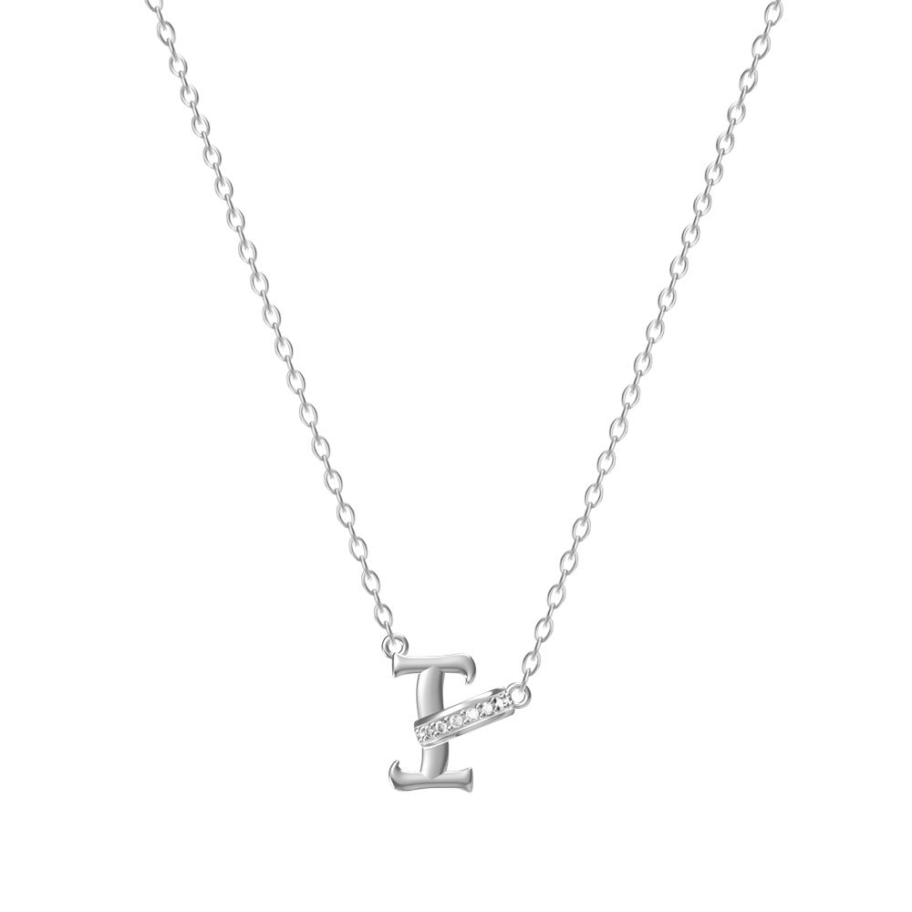 Women's 26-letter Necklace With Diamond Titanium Steel No Fading Clavicle Chain