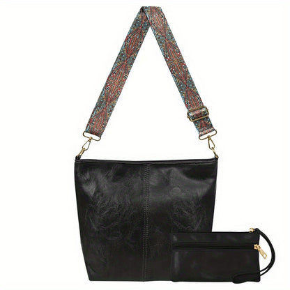 Bolso bandolera retro de banda ancha