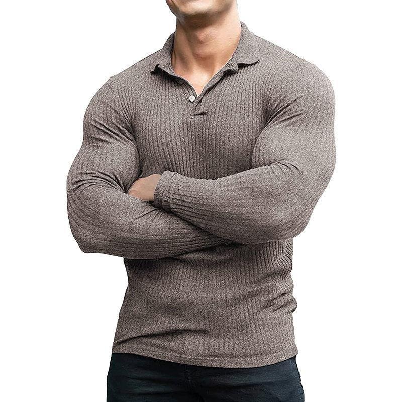 Men's New Fitness T-shirt Long Sleeve Casual Sports Fit