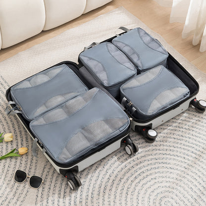 Juego de almacenamiento comprimido para viajes, carpetas organizadoras de equipaje, bolsa de almacenamiento de gran capacidad para viajes de negocios
