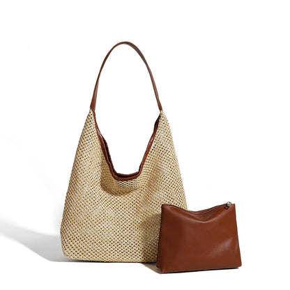 Elegante bolso de verano tejido