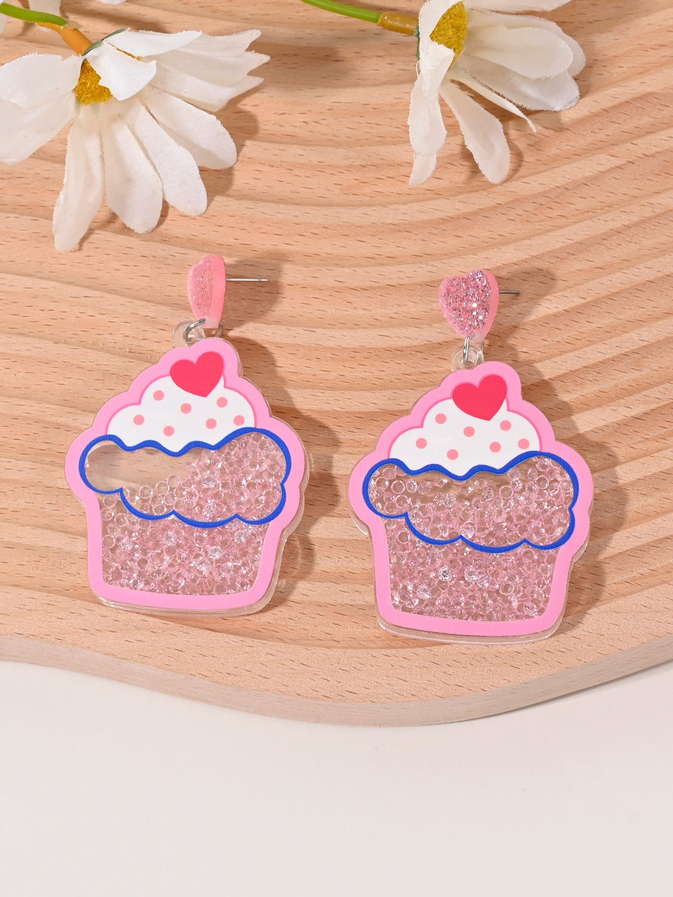 Cherry Strawberry Watermelon Pineapple Coconut Cake Ice Cream Earrings For Women