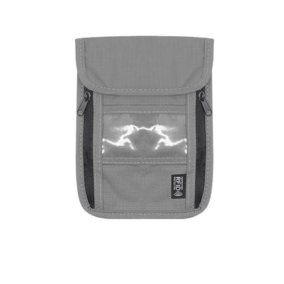 Bolsa de almacenamiento para tarjetas bancarias con múltiples ranuras y protección contra desmagnetización y radiación.