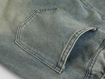 Fashion Straight Denim Pants Men And Women - BAGMODA