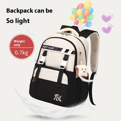Mochila escolar minimalista de estilo preppy resistente a las manchas