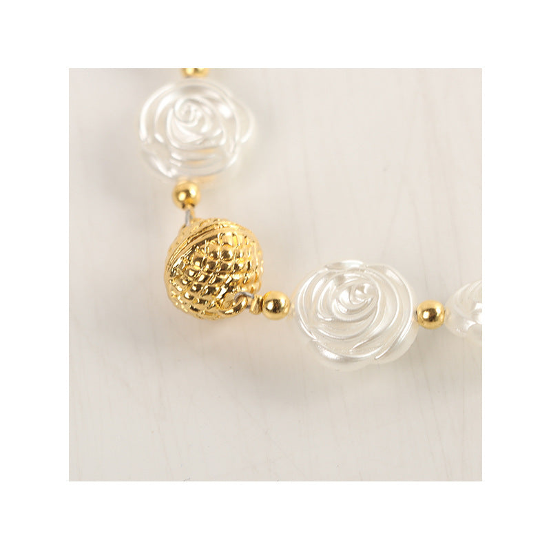 Gold And Silver Pearl Chain Magnetic Snap Bracelet Magnetic Snap