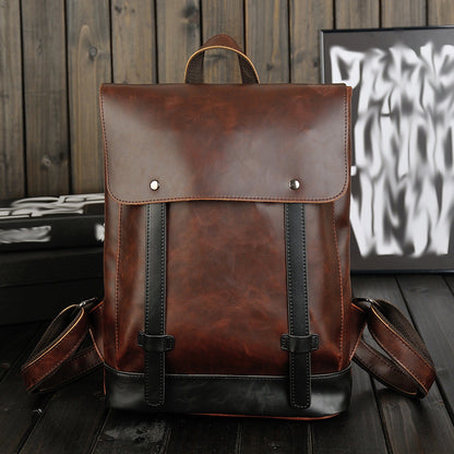 Reise-Outdoor-Rucksack aus Leder