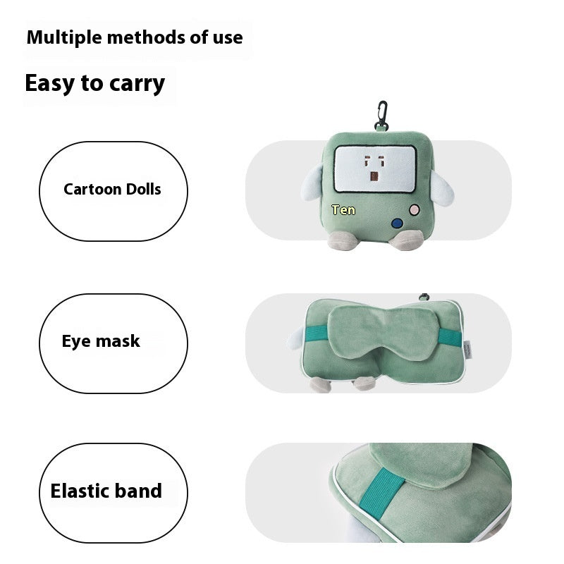 Storage Eye Mask U-shape Pillow Travel Portable Hanging Luggage