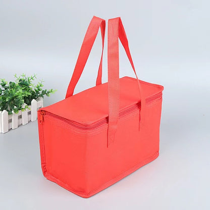 Bolsa de almuerzo portátil con aislamiento, porta bebidas, bolsas térmicas, bolsa de entrega de alimentos