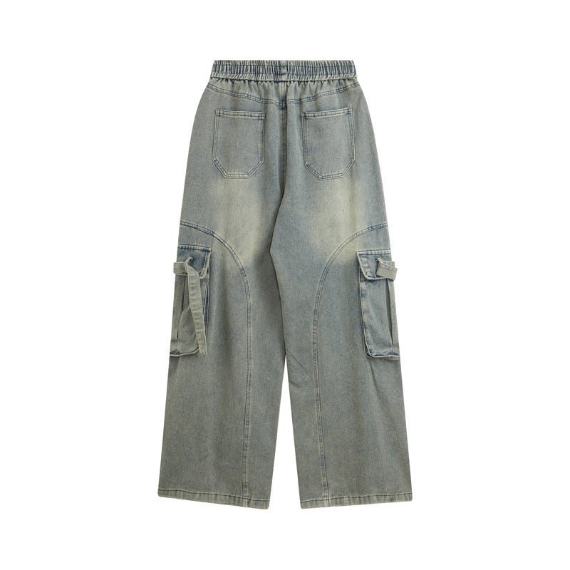 Fashion Straight Denim Pants Men And Women - BAGMODA