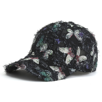 Frühling und Sommer koreanische Mode Damen Schmetterling Baseballkappe