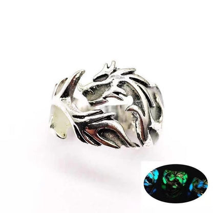 Ring mit leuchtendem Drachenmuster im chinesischen Stil