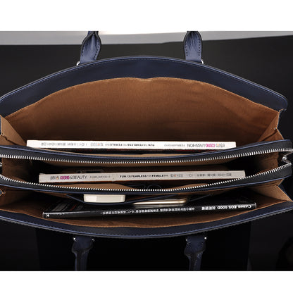 Maletín de negocios con cerradura de combinación y múltiples compartimentos para hombre