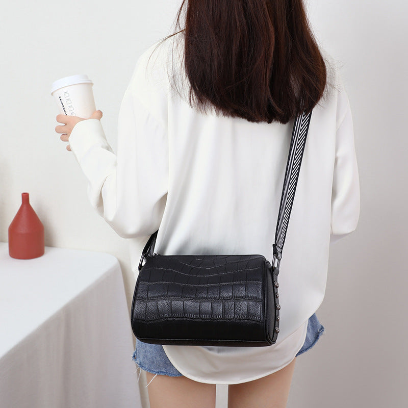 Casual Leather Crossbody Bag