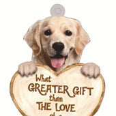 Love Dog Acrylic Key Ring Pendant
