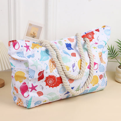 Tragbare Strandtasche aus Segeltuch