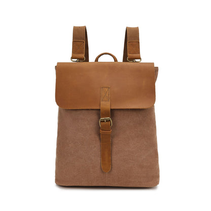 Mochila minimalista informal de piel de caballo