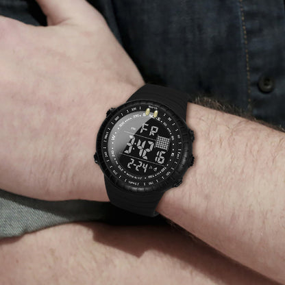 Reloj electrónico multifuncional impermeable para exteriores para hombre