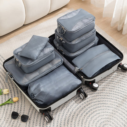 Juego de almacenamiento comprimido para viajes, carpetas organizadoras de equipaje, bolsa de almacenamiento de gran capacidad para viajes de negocios