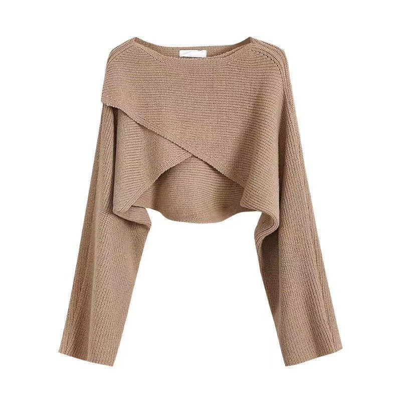 Women's Autumn Cross Long Sleeves Knitwear Inverness Sweater