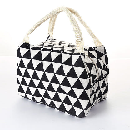 Muster Kühler Tragbare Isolierte Canvas Lunch Bag