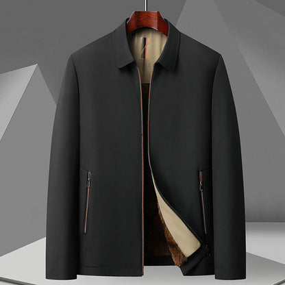 Herbst Winter Herren Fleece Gefütterte Jacke