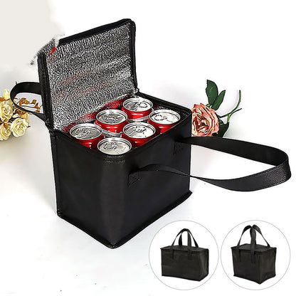 Bolsa de almuerzo portátil con aislamiento, porta bebidas, bolsas térmicas, bolsa de entrega de alimentos