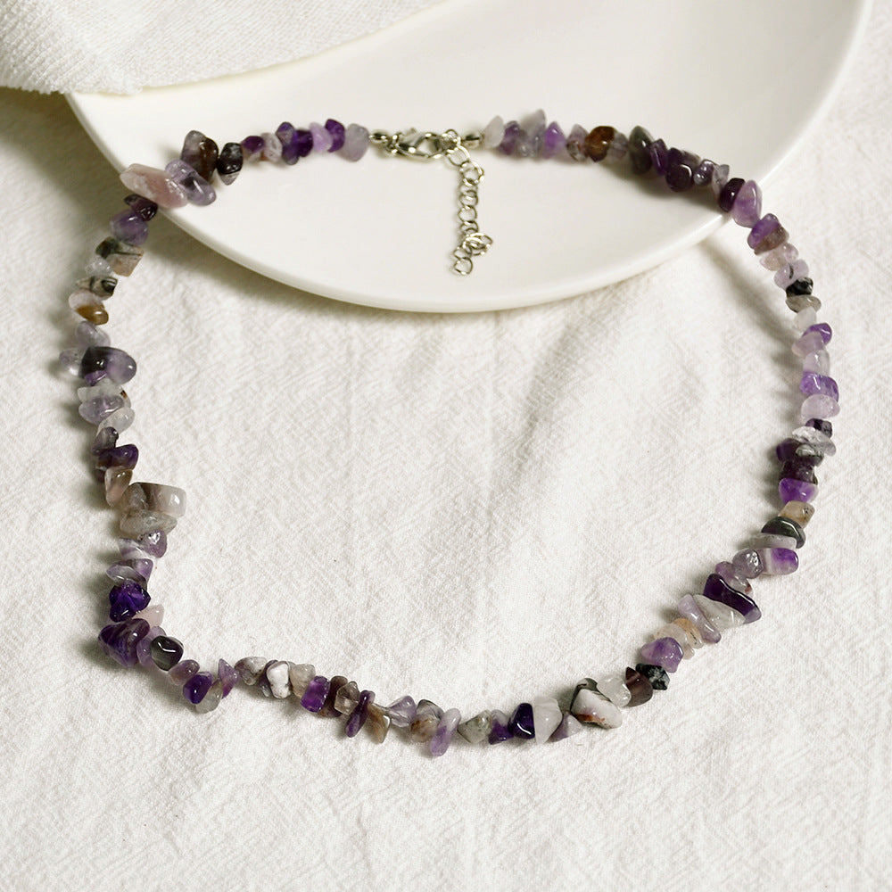 Vacation Style Color Crystal Necklace For Women