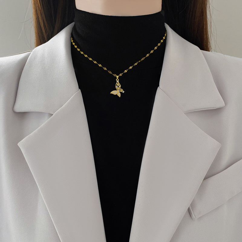 Women's Zircon Cute Butterfly Luxury Necklace