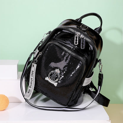 Europäischer Pailletten-Rucksack mit großer Kapazität
