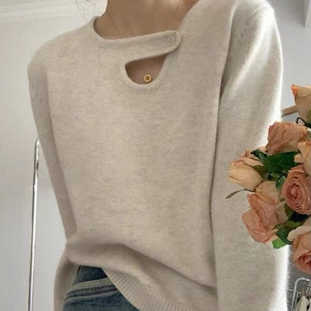 French Knitwear Thick Sweater Korean Retro Gentle Style
