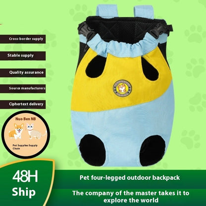 Mochila para mascotas de cuatro patas con cojín amortiguador