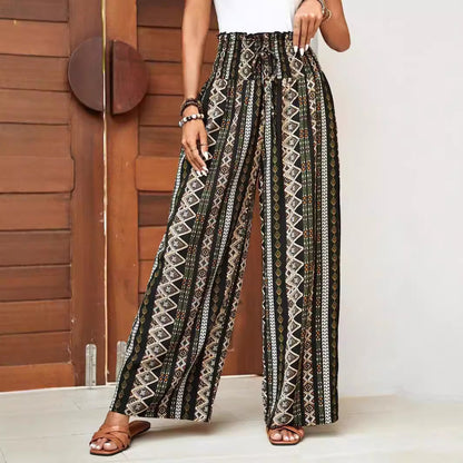 Lockere Hose mit weitem Bein und hoher Taille