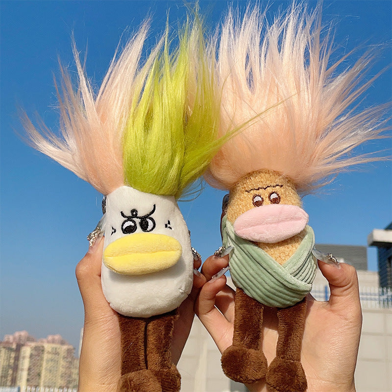 Product Creative Funny Fried Vegetable Doll Keychain