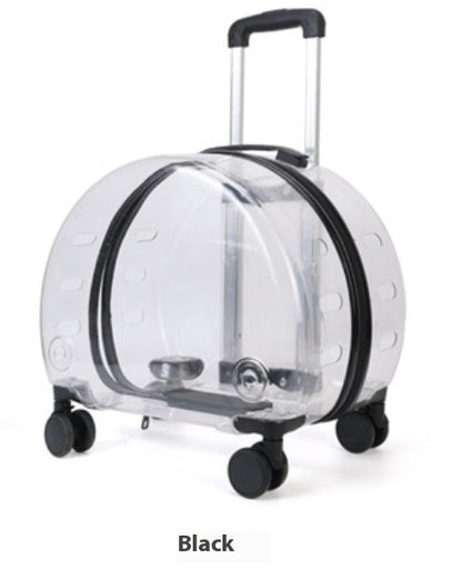 Bolsa para carrito de mascotas para gatos con refuerzo totalmente transparente