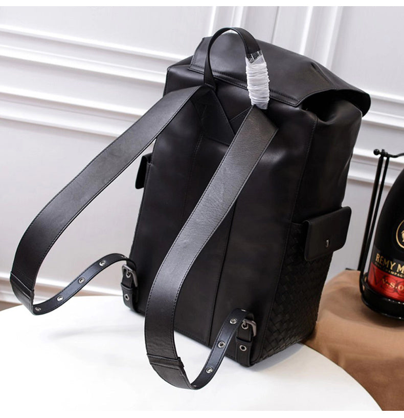 Leather Braided Backpack