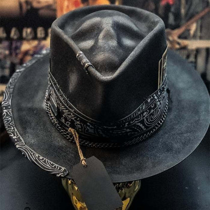 Halloween Neue handgemachte Totenkopfmütze Filz Jeansmütze