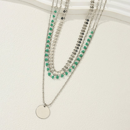 Collar con cuatro gemelos, colgante vintage, joyería para mujer