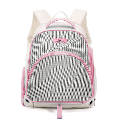 Bolsa de transporte para gatos con doble hombro, portátil y plegable.
