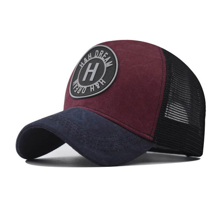 Gorra de béisbol bordada, gorra vieja lavada con visera